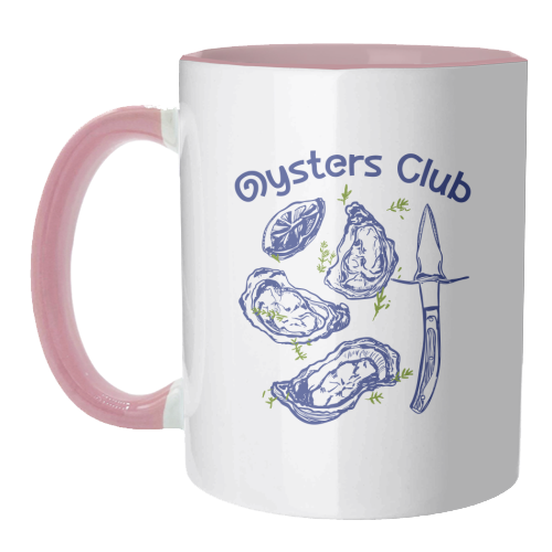 Oysters Club Doodle - unique mug by EZbie