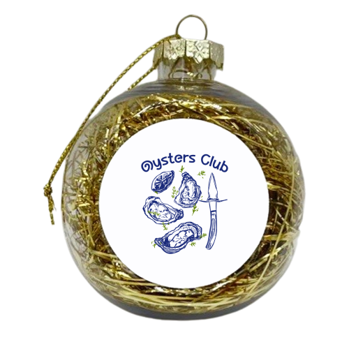 Oysters Club Doodle - xmas bauble by EZbie