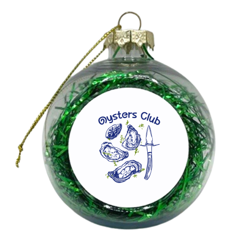 Oysters Club Doodle - xmas bauble by EZbie