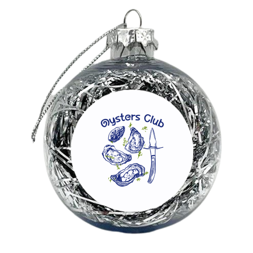 Oysters Club Doodle - xmas bauble by EZbie