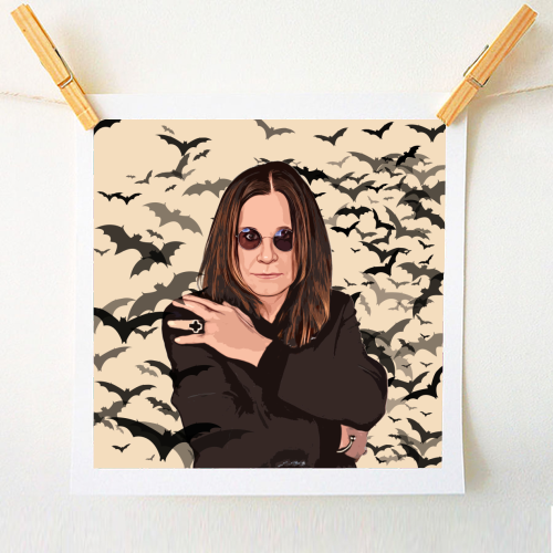 Ozzy & Bats - A1 - A4 art print by DOLLY WOLFE