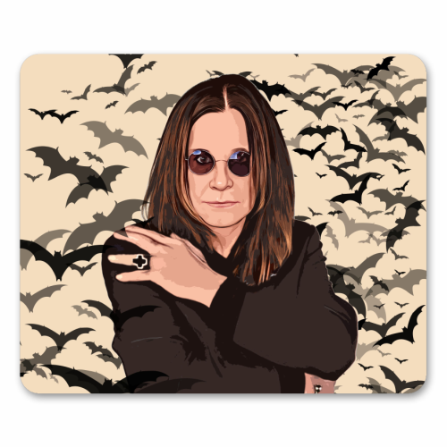 Ozzy & Bats - mouse mat by DOLLY WOLFE