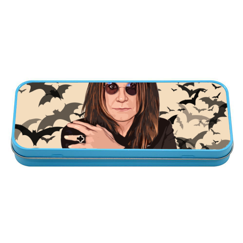Ozzy & Bats - tin pencil case by DOLLY WOLFE