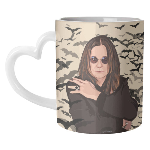 Ozzy & Bats - unique mug by DOLLY WOLFE