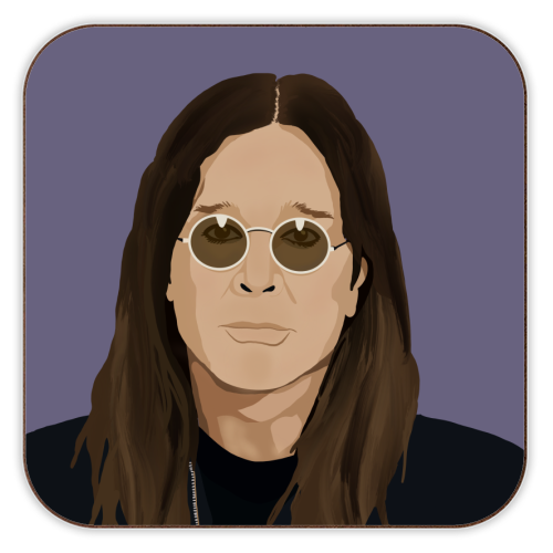 Ozzy Osbourne - personalised beer coaster by Rock and Rose Creative