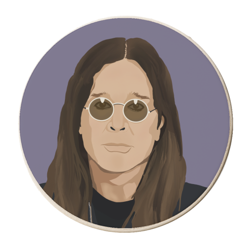 Ozzy Osbourne - personalised beer coaster by Rock and Rose Creative