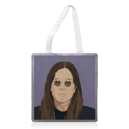 Ozzy Osbourne - printed canvas tote bag by Rock and Rose Creative