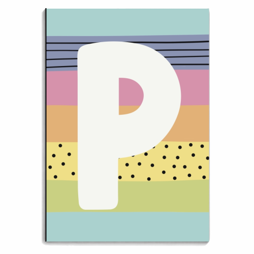 P - letter gift personalised initial - personalised A4, A5, A6 notebook by Giddy Kipper