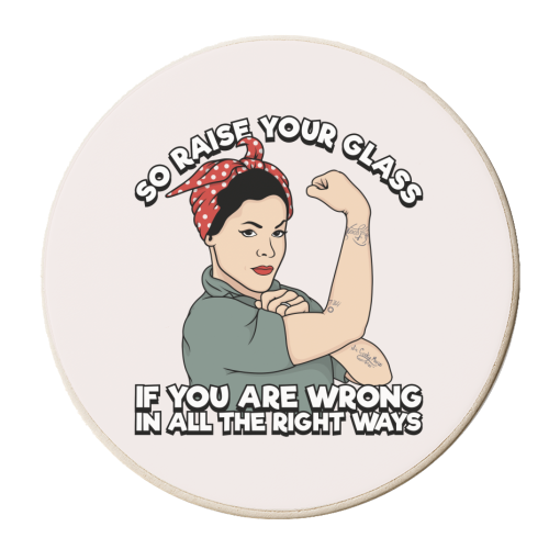 P!nk - Raise Your Glass - Song Lyrics - personalised beer coaster by Amy Farmer