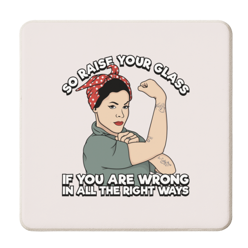 P!nk - Raise Your Glass - Song Lyrics - personalised beer coaster by Amy Farmer