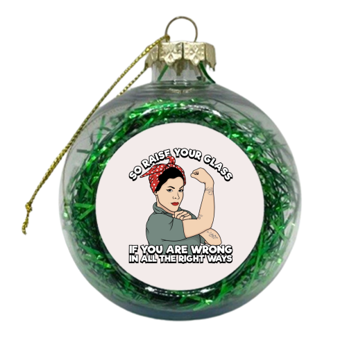P!nk - Raise Your Glass - Song Lyrics - xmas bauble by Amy Farmer