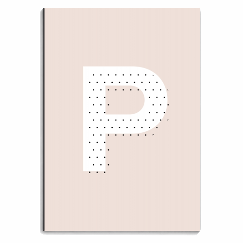 P Polka Dot Initial - personalised A4, A5, A6 notebook by Toni Scott