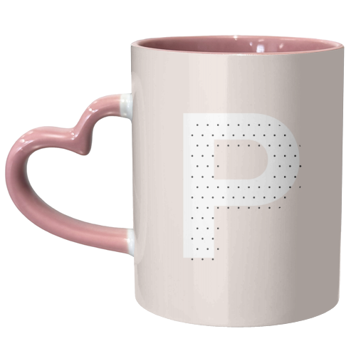 P Polka Dot Initial - unique mug by Toni Scott