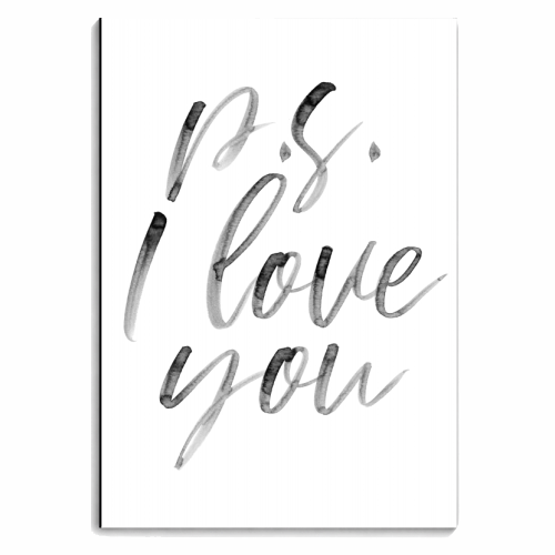 P.S. I Love You Watercolor Script - personalised A4, A5, A6 notebook by Toni Scott