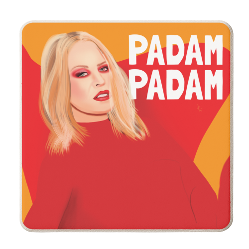 Padam Padam Kylie Minogue LGBTQ Pride Music Giftware - personalised beer coaster by AbiGoLucky