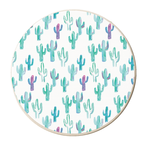 painted cacti pattern - personalised beer coaster by lauradidthis