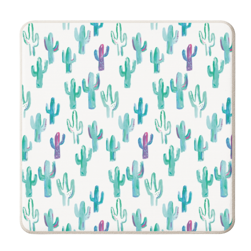 painted cacti pattern - personalised beer coaster by lauradidthis