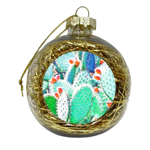 Painted Cactus - xmas bauble by Uma Prabhakar Gokhale