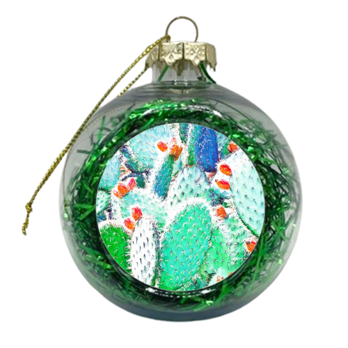 Painted Cactus - xmas bauble by Uma Prabhakar Gokhale