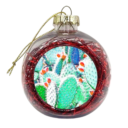 Painted Cactus - xmas bauble by Uma Prabhakar Gokhale