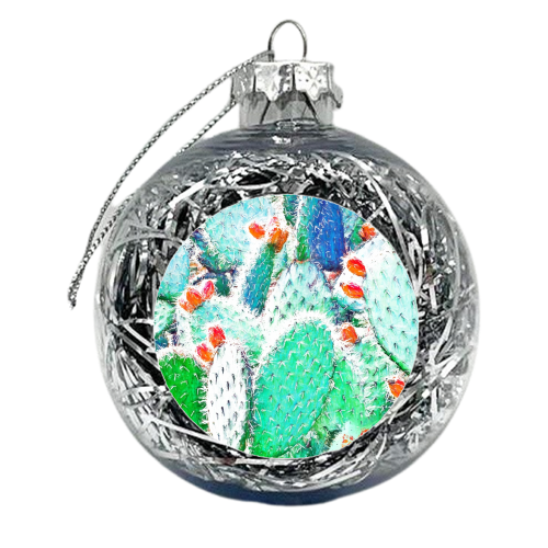 Painted Cactus - xmas bauble by Uma Prabhakar Gokhale