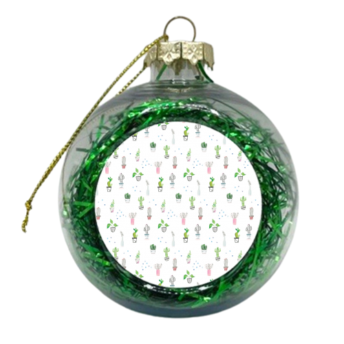 Painted house plants - lauradidthis - xmas bauble by lauradidthis