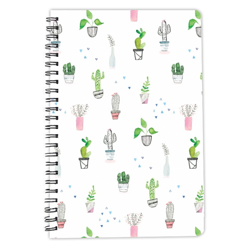 Painted house plants - lauradidthis - personalised A4, A5, A6 notebook by lauradidthis