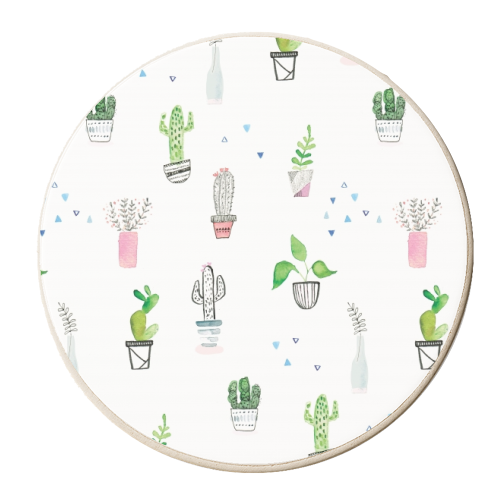 Painted house plants - lauradidthis - personalised beer coaster by lauradidthis