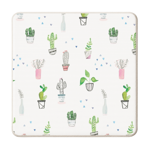 Painted house plants - lauradidthis - personalised beer coaster by lauradidthis