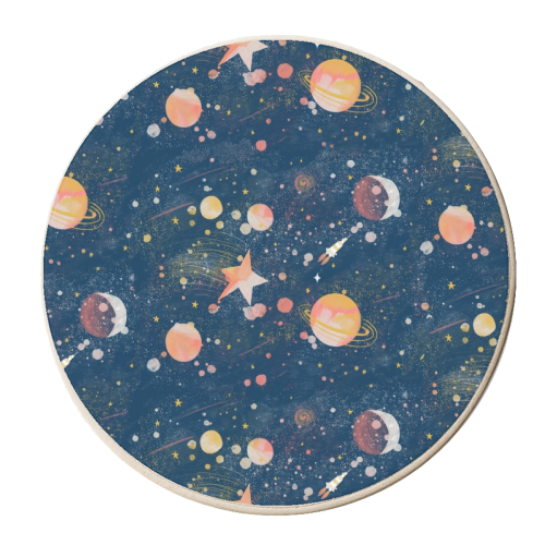 Painted Space - personalised beer coaster by Samantha Dolan