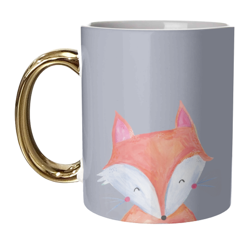 Painted woodland fox - unique mug by lauradidthis