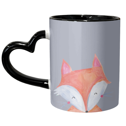 Painted woodland fox - unique mug by lauradidthis
