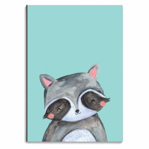 Painted woodland racoon - personalised A4, A5, A6 notebook by lauradidthis