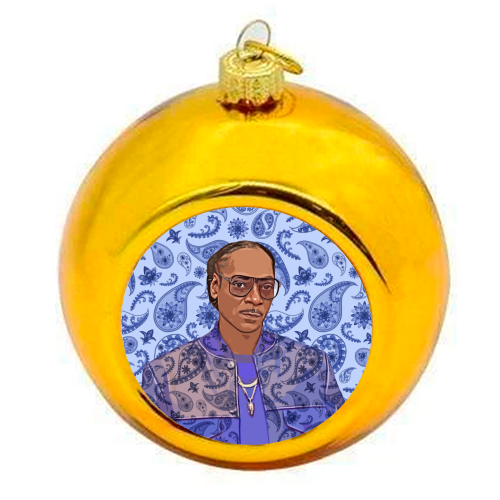Paisley Snoop - colourful christmas bauble by DOLLY WOLFE