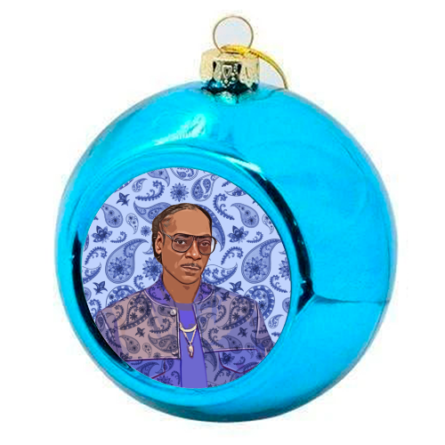 Paisley Snoop - colourful christmas bauble by DOLLY WOLFE