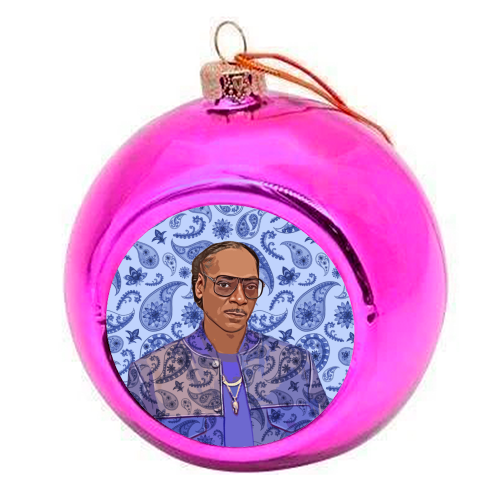 Paisley Snoop - colourful christmas bauble by DOLLY WOLFE