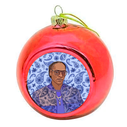 Paisley Snoop - colourful christmas bauble by DOLLY WOLFE