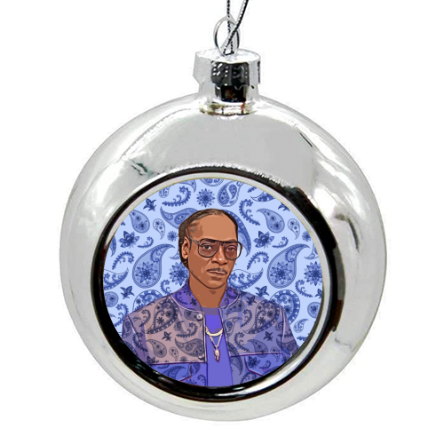 Paisley Snoop - colourful christmas bauble by DOLLY WOLFE