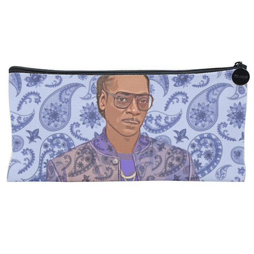 Paisley Snoop - flat pencil case by DOLLY WOLFE