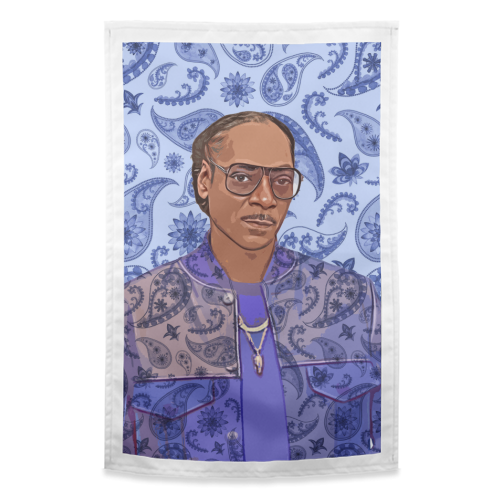 Paisley Snoop - funny tea towel by DOLLY WOLFE