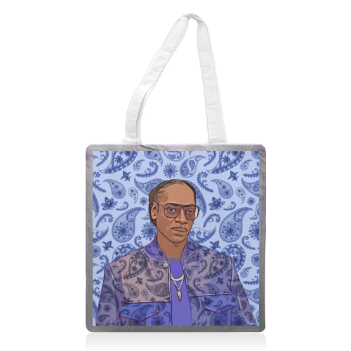 Paisley Snoop - printed canvas tote bag by DOLLY WOLFE