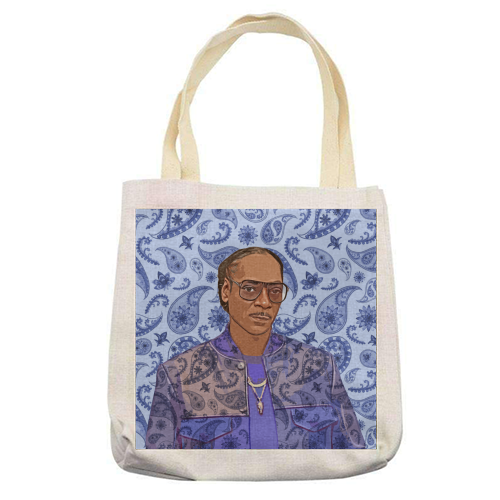 Paisley Snoop - printed canvas tote bag by DOLLY WOLFE