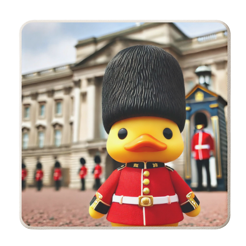Palace Guard Duck - personalised beer coaster by Ms Doodle