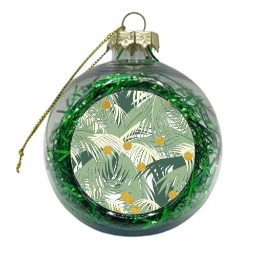 Palm and Gold - xmas bauble by Uma Prabhakar Gokhale