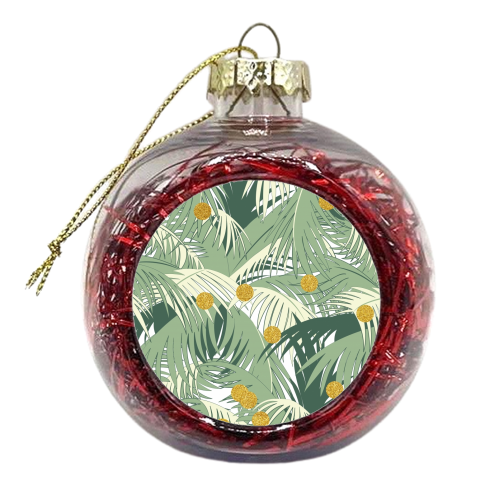 Palm and Gold - xmas bauble by Uma Prabhakar Gokhale