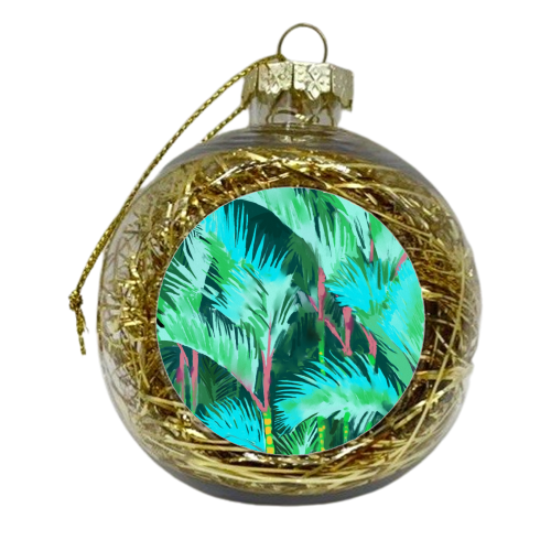 Palm Forest - xmas bauble by Uma Prabhakar Gokhale