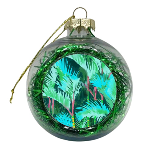 Palm Forest - xmas bauble by Uma Prabhakar Gokhale