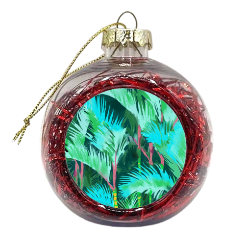 Palm Forest - xmas bauble by Uma Prabhakar Gokhale