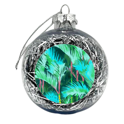 Palm Forest - xmas bauble by Uma Prabhakar Gokhale