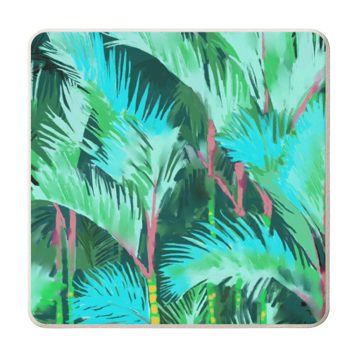 Palm Forest - personalised beer coaster by Uma Prabhakar Gokhale